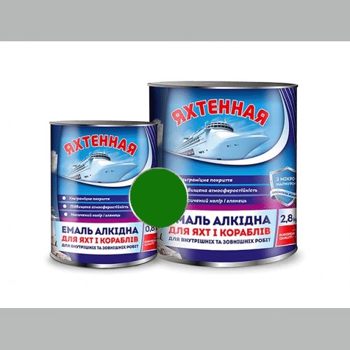 Емаль алкідна ЯХТЕННАЯ ПФ-115, глянець світло-зелений, 2,8кг